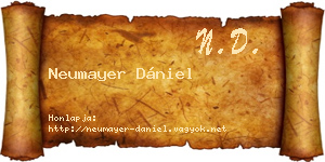 Neumayer Dániel névjegykártya